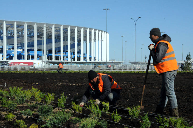 Рабочее совещание по благоустройству состоялось на территории вокруг «Стадиона Нижний Новгород» (фоторепортаж)