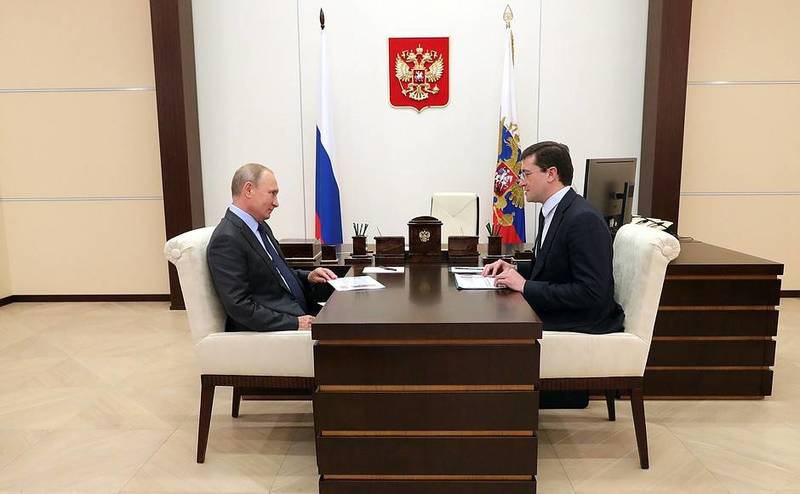 Президент Российской Федерации Владимир Путин провел рабочую встречу с главой Нижегородской области Глебом Никитиным