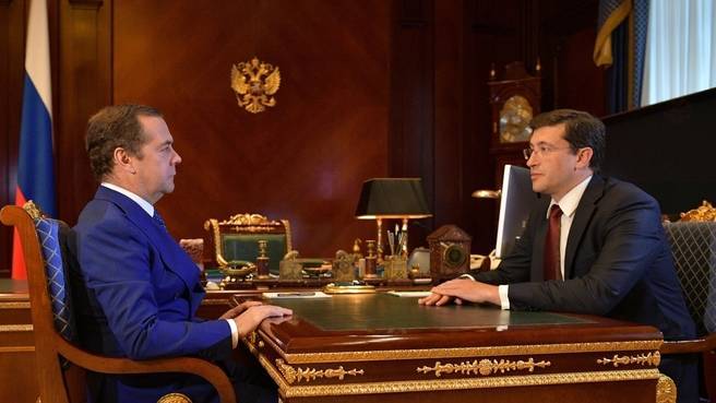 Дмитрий Медведев провел рабочую встречу с Глебом Никитиным 