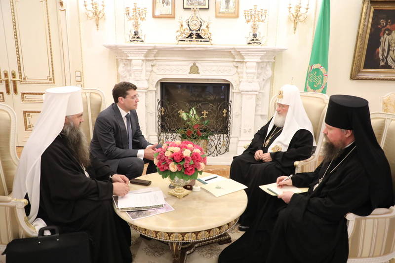 Патриарх Московский и Всея Руси Кирилл и Глеб Никитин провели рабочую встречу