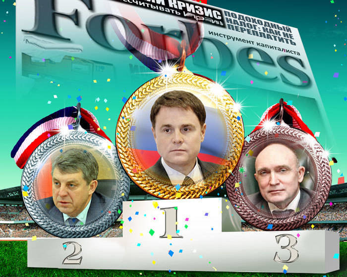 Некоторые губернаторы в списке Форбс