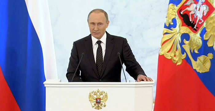 Владимир Путин, выступил перед Федеральным собранием