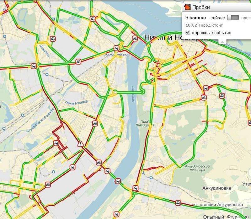 Пробки в ростове на дону сейчас