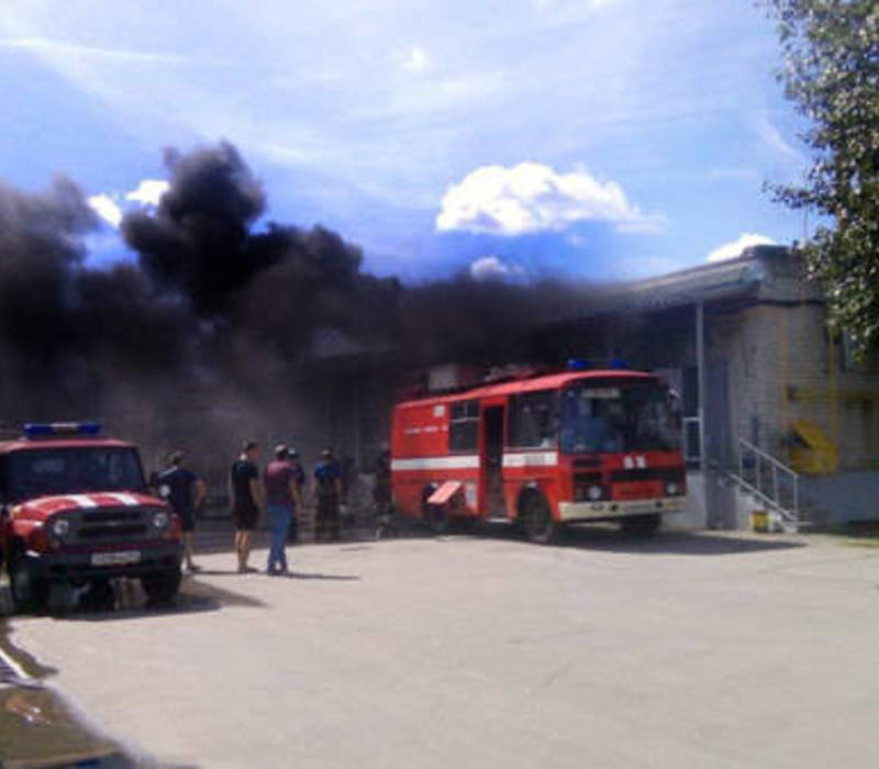 Склад матрасов горел в Нижнем Новгороде