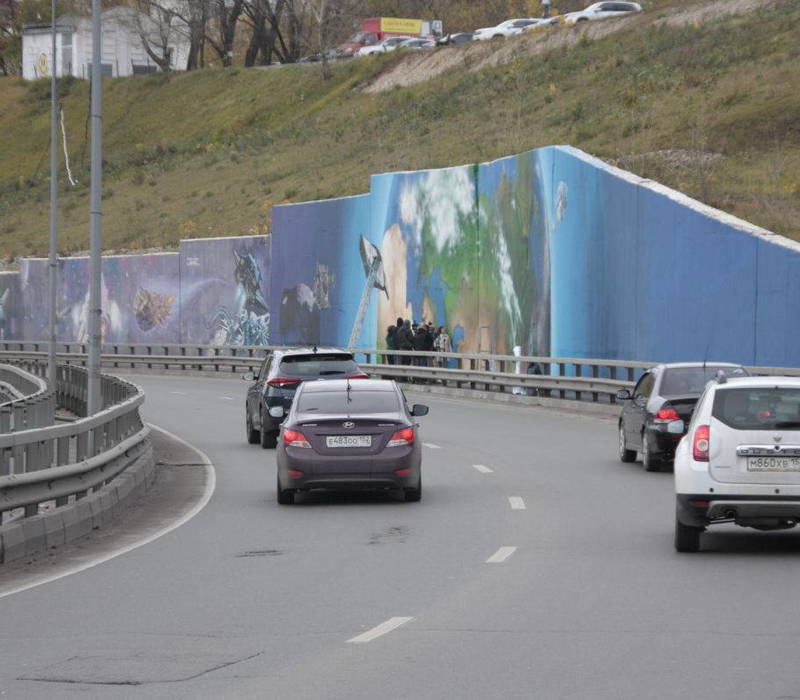 На спуске к метромосту нижегородцы увидят изображение Земли, сделанное с МКС