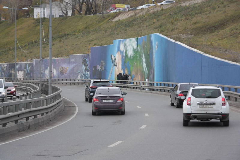 На спуске к метромосту нижегородцы увидят изображение Земли, сделанное с МКС