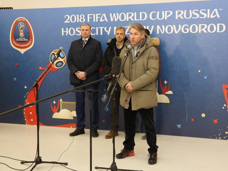 Делегация представителей FIFA и Оргкомитета «Россия-2018» позитивно оценила ход подготовки «Стадиона Нижний Новгород» к ЧМ-2018