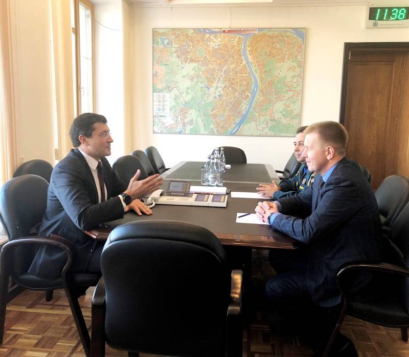 Глеб Никитин провел рабочую встречу с замминистра МЧС РФ Николаем Гречушкиным
