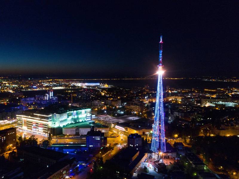 Праздничная подсветка включится на нижегородской телебашне к матчу ФК «Нижний Новгород»