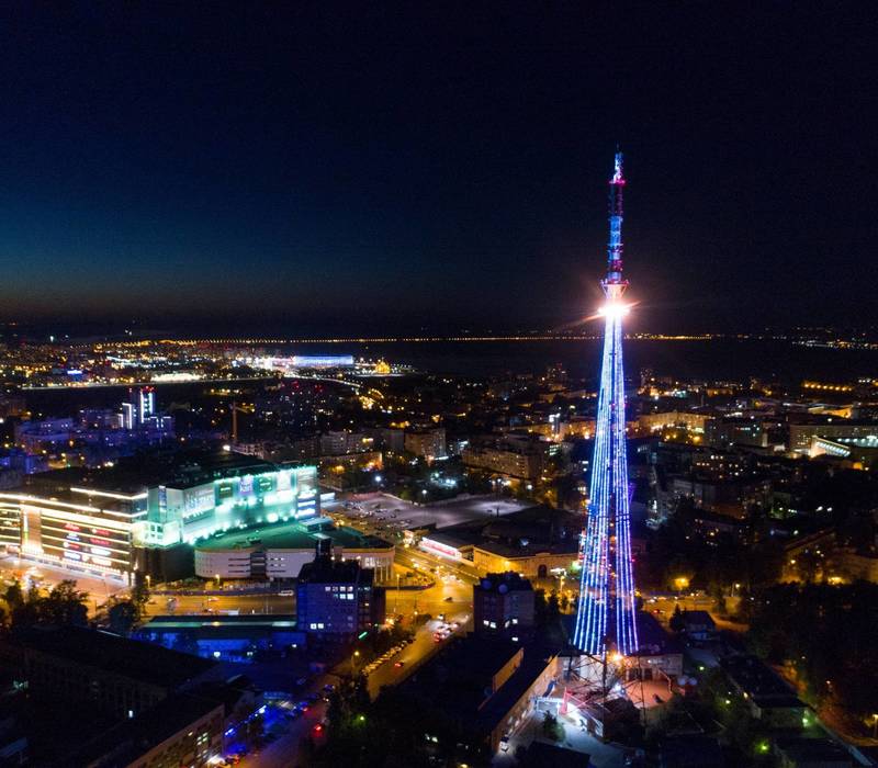Праздничная подсветка включится на нижегородской телебашне к матчу ФК «Нижний Новгород»