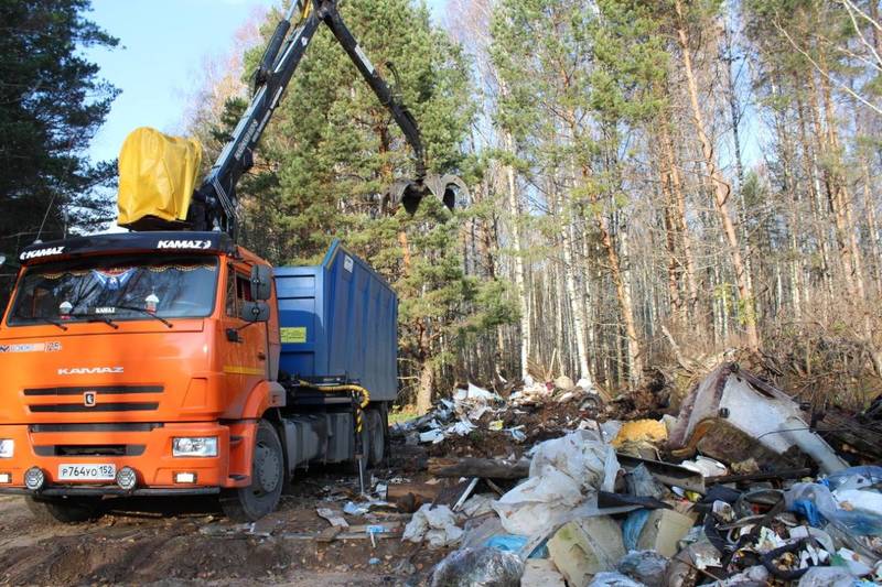 Ликвидирована несанкционированная свалка в деревне Коринка Борского района