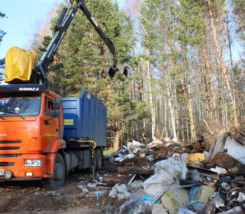 Ликвидирована несанкционированная свалка в деревне Коринка Борского района