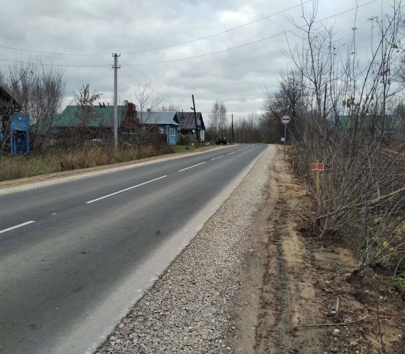 Дорогу к отдаленным селам Лысковского района отремонтировали по новой технологии