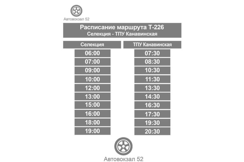 Новый автобусный маршрут Т-226 будет курсировать между поселком Селекционной станции и ТПУ «Канавинский» с 21 апреля