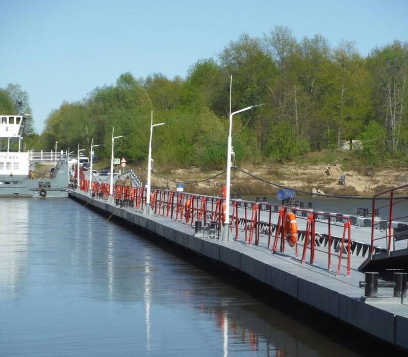 На месяц раньше срока отремонтирован наплавной мост через Суру в Пильнинском округе