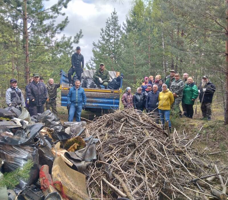 Более 35 кубометров мусора вывезли с территории Борского районного лесничества в ходе акции «Чистый лес»
