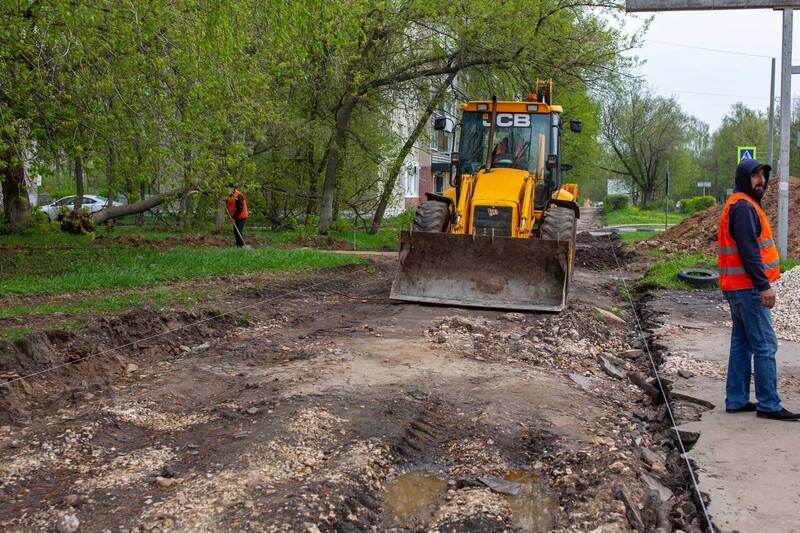В Кстове по нацпроекту «Жилье и городская среда» начали благоустраивать улицу 40 лет Октября
