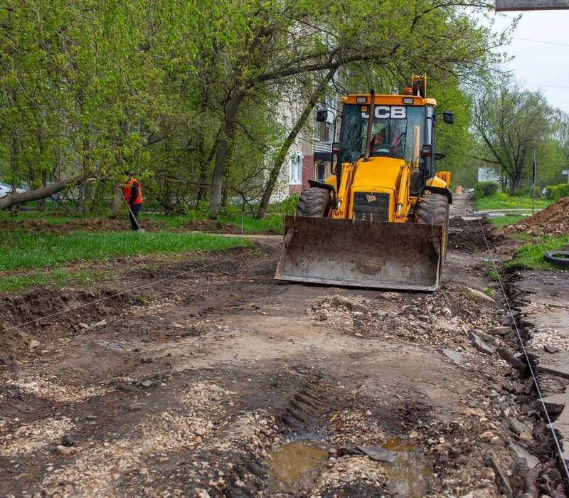 В Кстове по нацпроекту «Жилье и городская среда» начали благоустраивать улицу 40 лет Октября