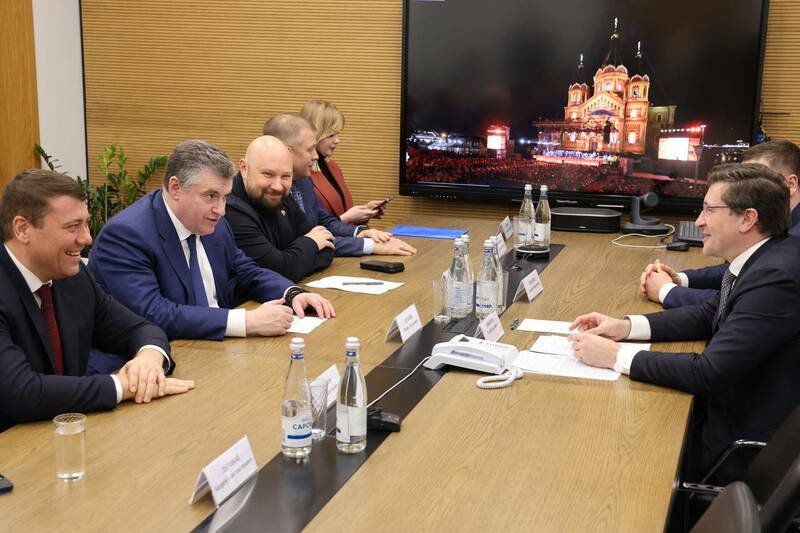 Глеб Никитин провел рабочую встречу с председателем ЛДПР Леонидом Слуцким 