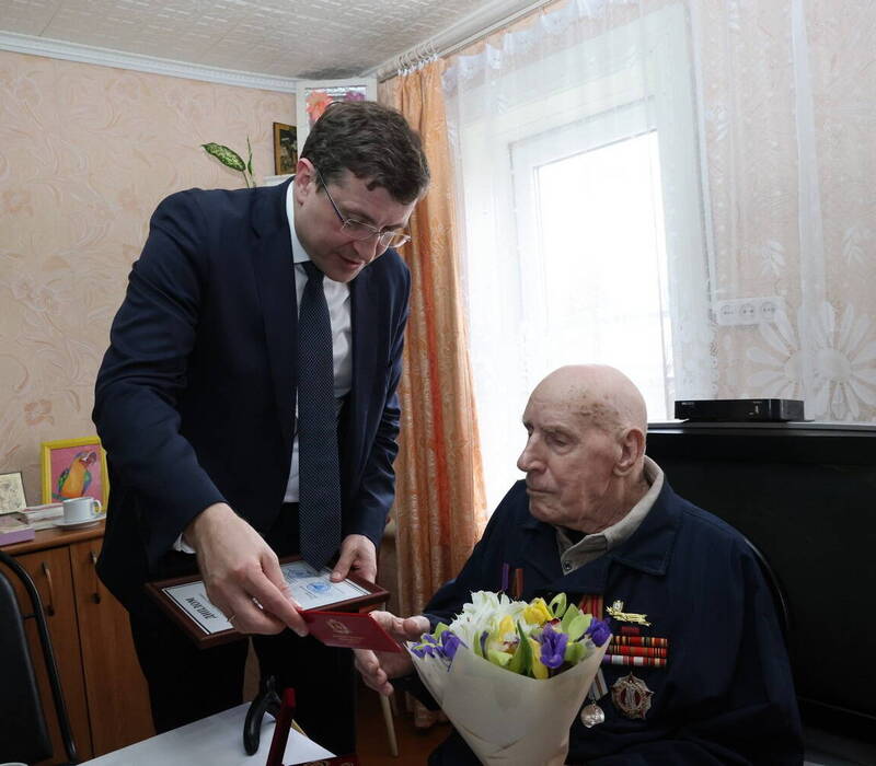 Глеб Никитин встретился с ветеранами Великой Отечественной войны, проживающими в Пильнинском округе и Кулебаках