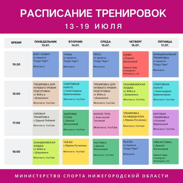 Три новых направления появились в рамках онлайн-проекта «Ни дня без спорта»