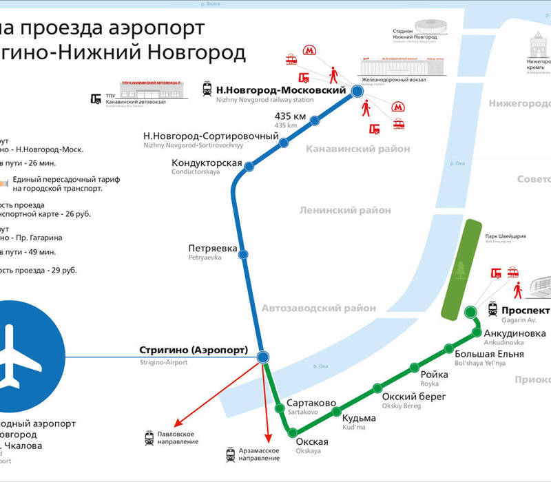 Пригородные поезда начнут курсировать до аэропорта Стригино