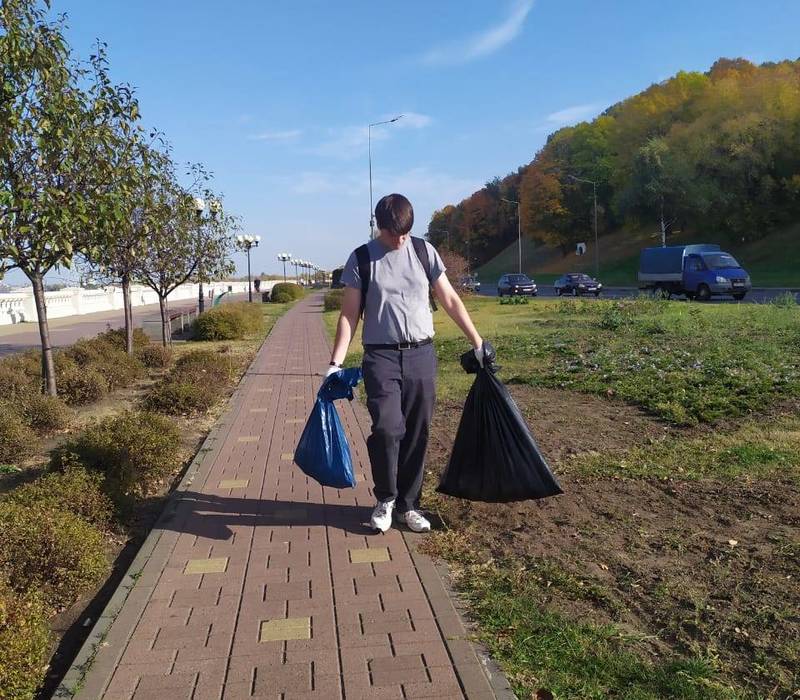 14 мешков мусора собрали в Нижнем Новгороде во время экозабега 