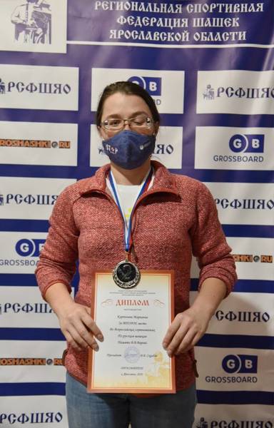 Нижегородка завоевала «серебро» на Всероссийских соревнованиях по русским шашкам в Ярославле