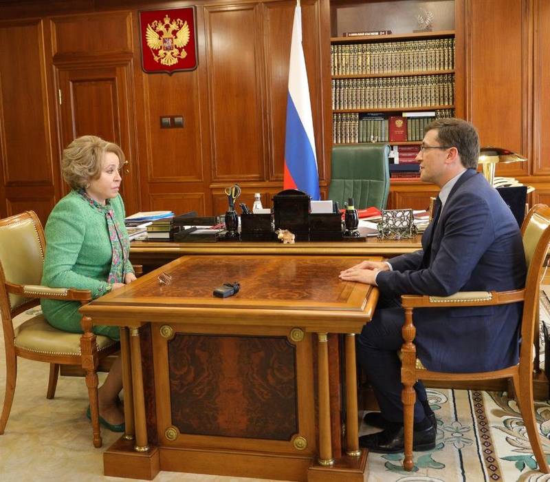 Глеб Никитин представил Валентине Матвиенко проекты социально-экономического развития Нижегородской области