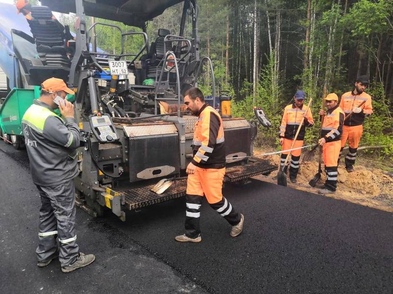 В июне завершится ремонт дороги, соединяющей Краснобаковский и Воскресенский районы