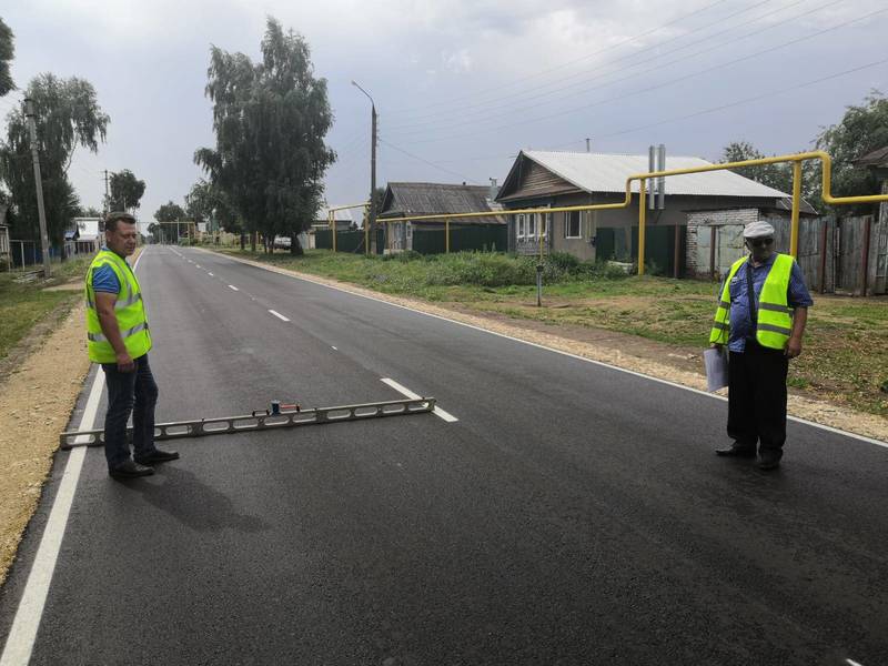 Сразу две дороги на въезде в Большое Мурашкино отремонтировали по нацпроекту 