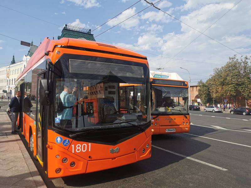 В Нижнем Новгороде запустили первый троллейбус с увеличенным запасом автономного хода