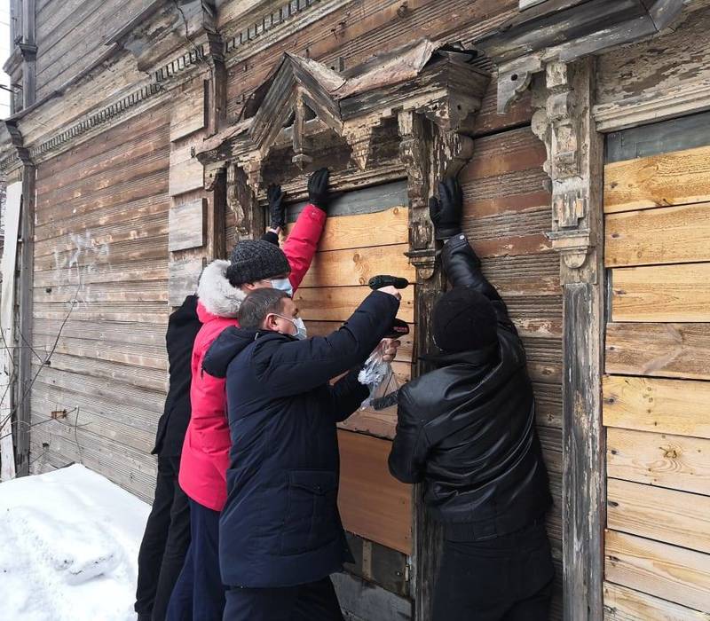 В Нижнем Новгороде вернули резной наличник на здание, являющееся объектом культурного наследия 