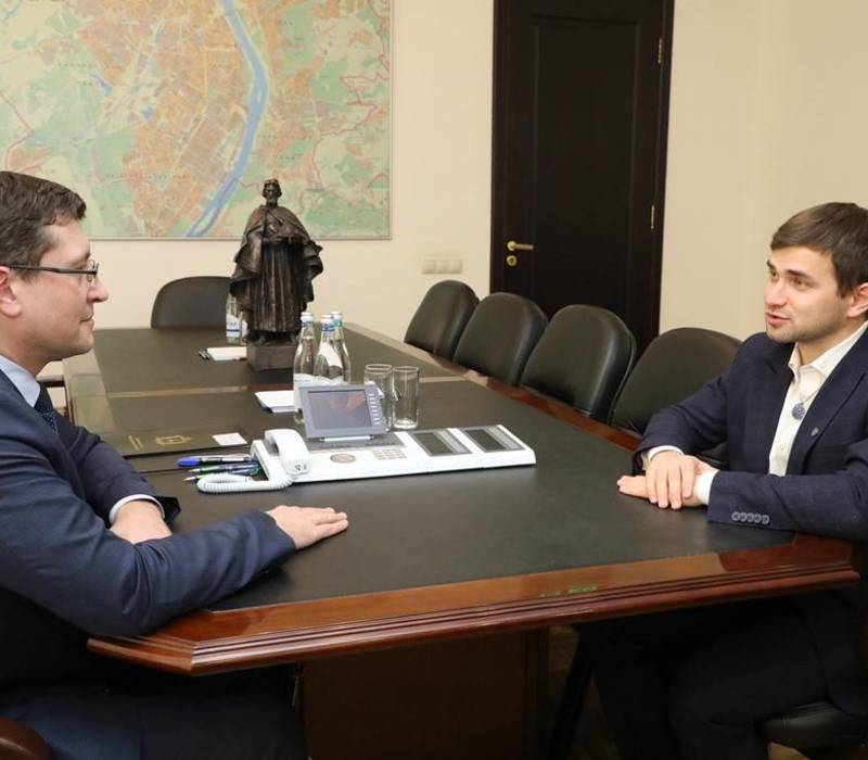 Глеб Никитин провел рабочую встречу  с победителем конкурса «Лидеры России-2020» Ильей Степановым