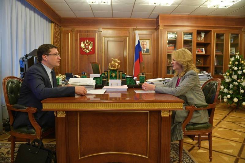 Татьяна Голикова и Глеб Никитин провели рабочую встречу в Москве