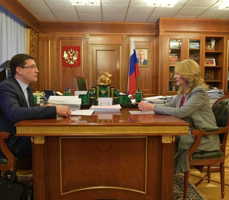 Татьяна Голикова и Глеб Никитин провели рабочую встречу в Москве