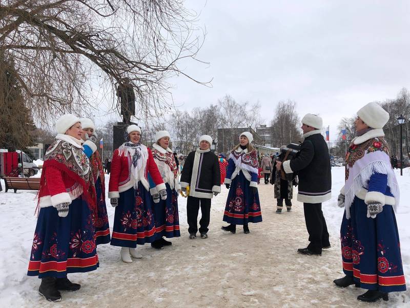 «Масленичные потешки» в Городце прошли в новом сквере, благоустроенном по нацпроекту «Жильё и городская среда»