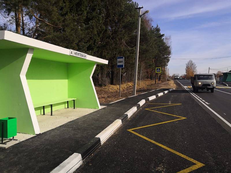 Девять автобусных остановок заменили на участке дороги Арья-Тонкино-Шаранга до границы с Марий Эл 