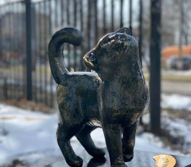 В Выксе появилась скульптура кошки, исполняющей желания