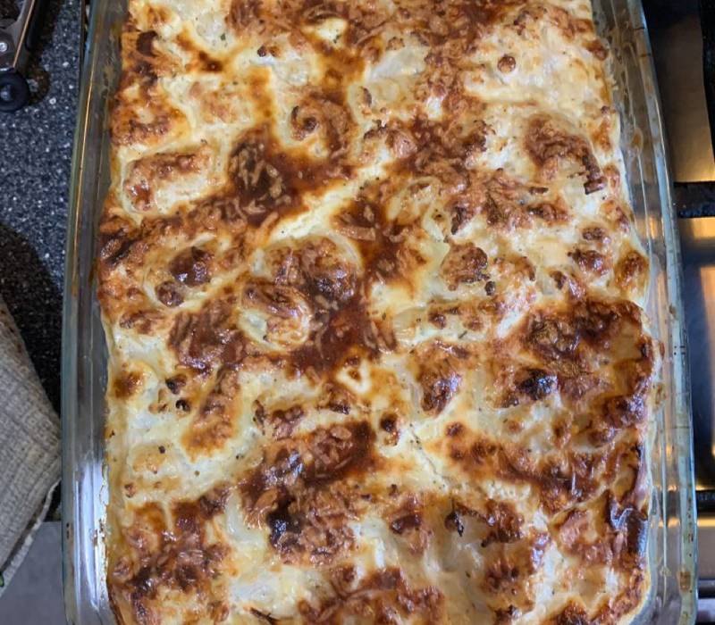 Запеченная под соусом цветная капуста