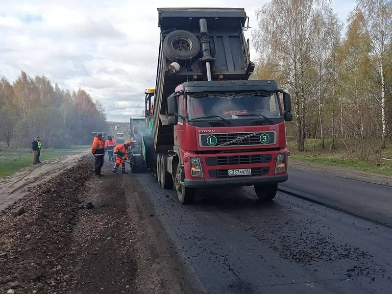 Участок трассы Ряжск – Касимов – Муром – Нижний Новгород отремонтируют в регионе до конца июня 