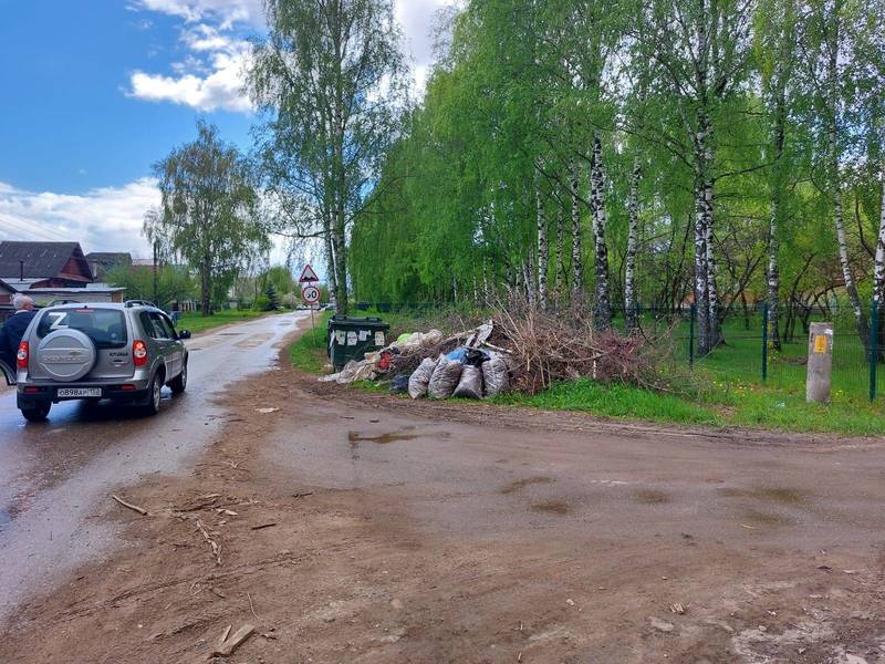 Инспекторы Борского отдела ГЖИ проверили факты вывоза мусора после субботников