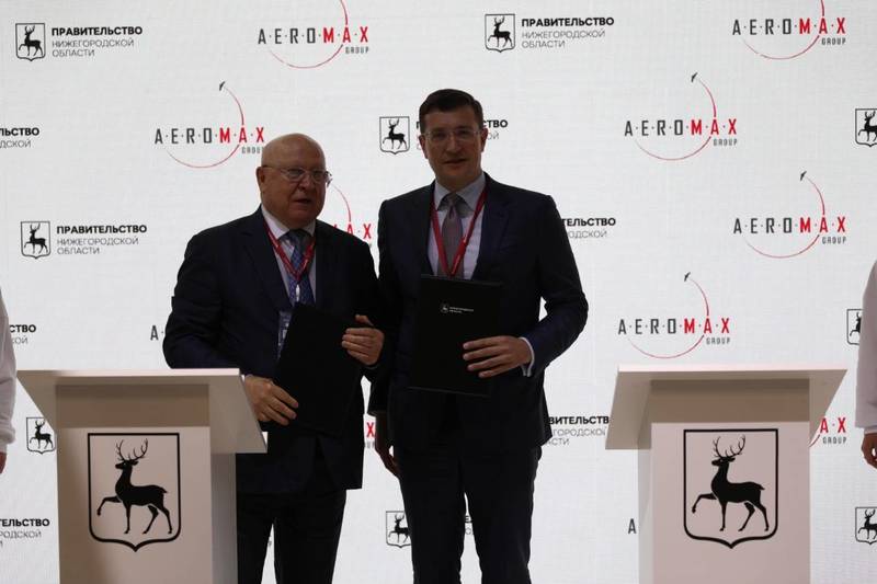 Глеб Никитин подписал соглашение о сотрудничестве с председателем совета директоров «Аэромакс» Валерием Шанцевым