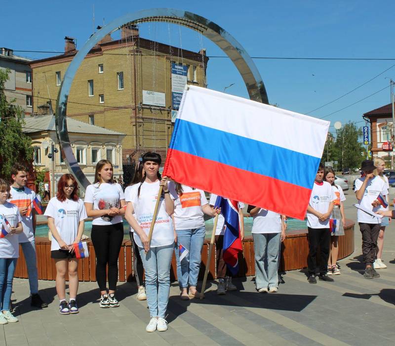 Городец принял участие в акции «Эстафета флага России»