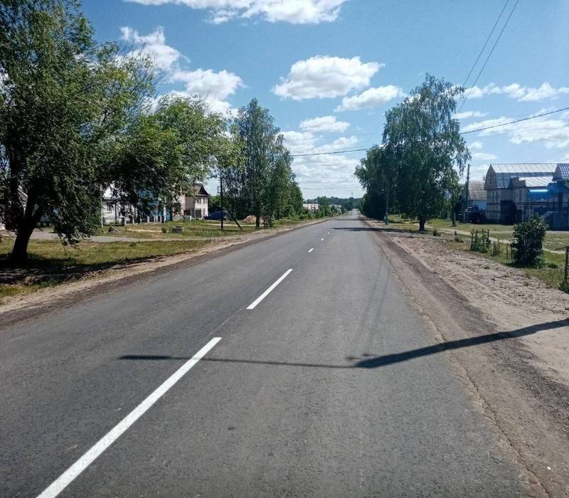 В рабочем поселке Вознесенское отремонтировали 2,1 км одной из центральных дорог 