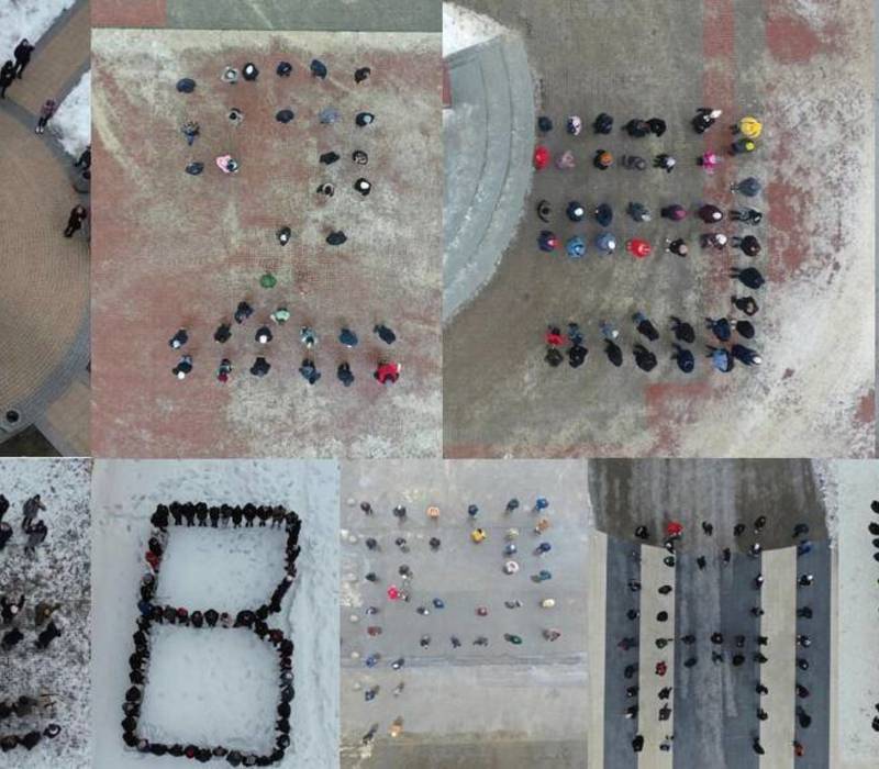 Почти тысяча жителей выстроили «С 23 февраля» в районах Нижегородской области