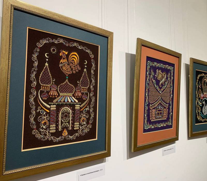 В Нижегородском художественном музее открылась авторская выставка золотной вышивки Ольги Калягиной 