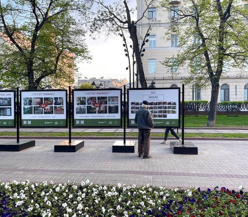 Фотовыставка, посвященная нижегородским «Заповедным кварталам», открылась на Чистопрудном бульваре в Москве