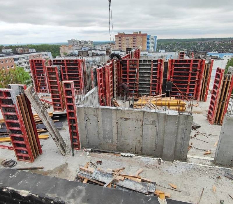 В нижегородском ЖК «Приокский» полностью завершены монолитные работы на 8, 9 и 10 этажах