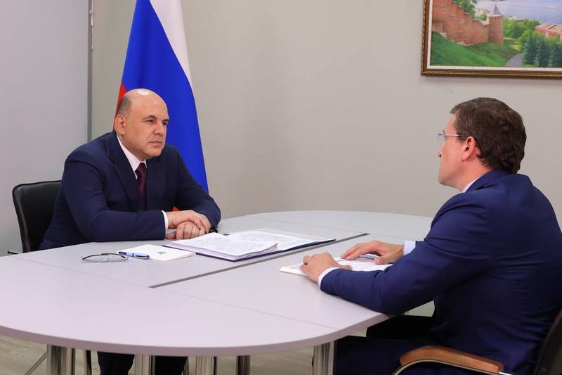 Михаил Мишустин провел встречу с губернатором Нижегородской области Глебом Никитиным